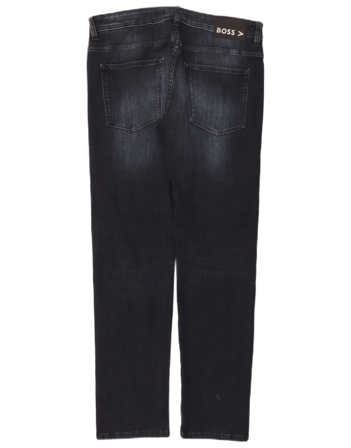 HUGO BOSS Dame Slim Jeans W34 L32 Marineblå Bomuld