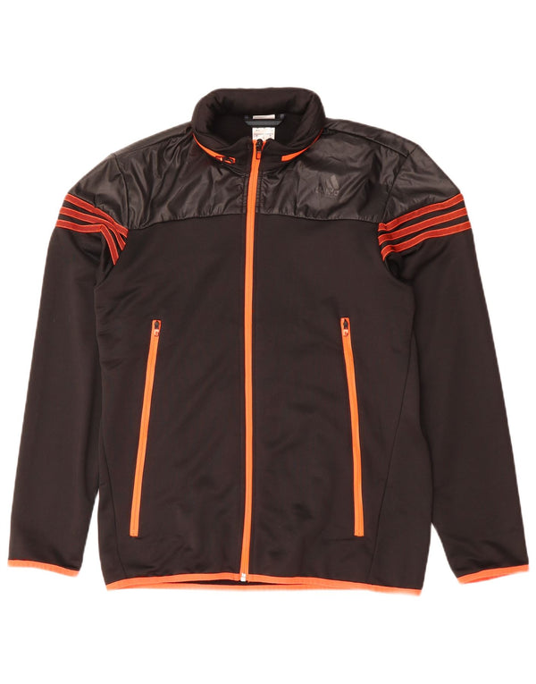 Adidas Træningsdragt med hætte til mænd, topjakke UK 38/40 Medium Sort Polyester