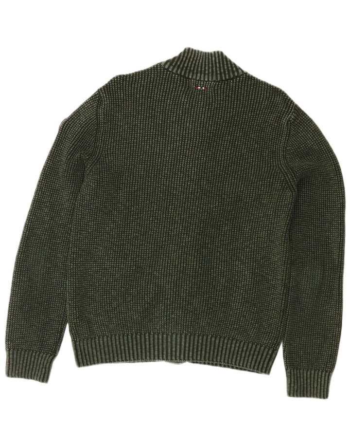 Napapijri Herre Geographic Cardigan Sweater Medium Green