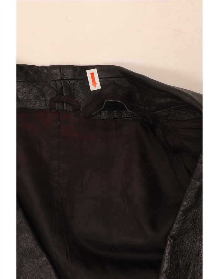 Vintage Herre Læderjakke UK 38 Medium Sort