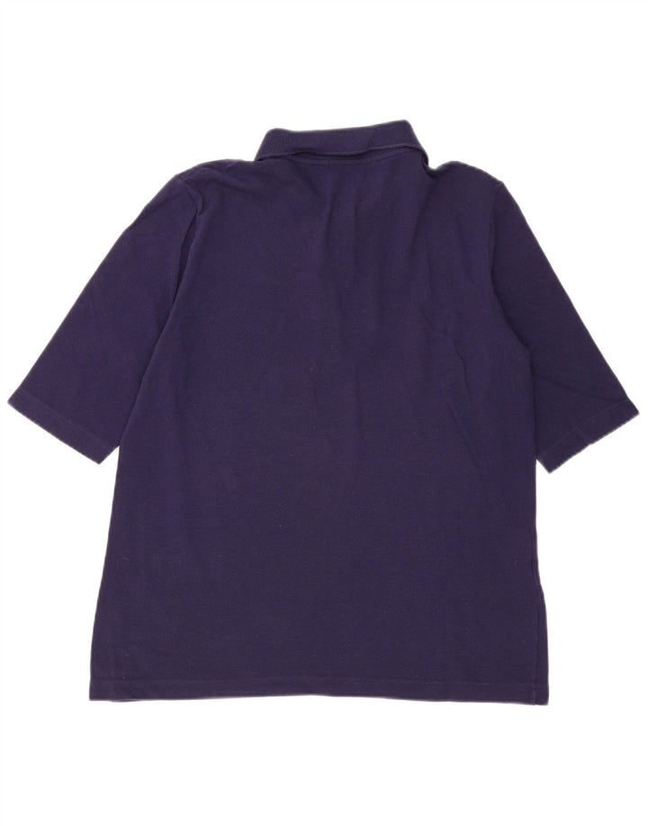 Lacoste Dame Polo Shirt Størrelse 44 Large Navy Blue Bomuld