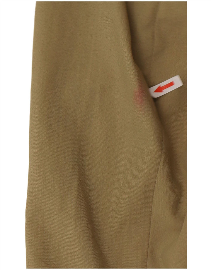 Marella Dame 5 Knapper Oversized Blazer Jacket UK 10 Small Khaki Wool