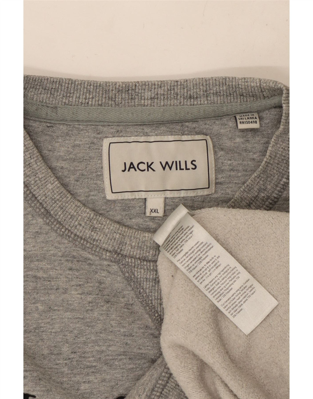 JACK & JONES Grafisk sweatshirt til mænd 2XL Grå Flecked Bomuld
