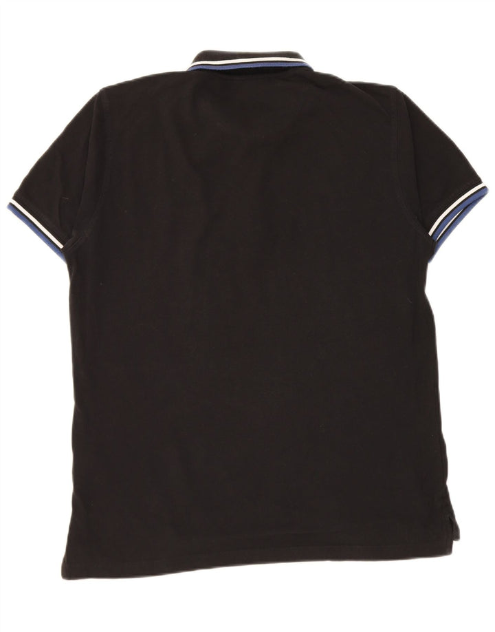 Pierre Cardin Herre Regular Fit Polo Shirt Medium Sort Stribet Bomuld