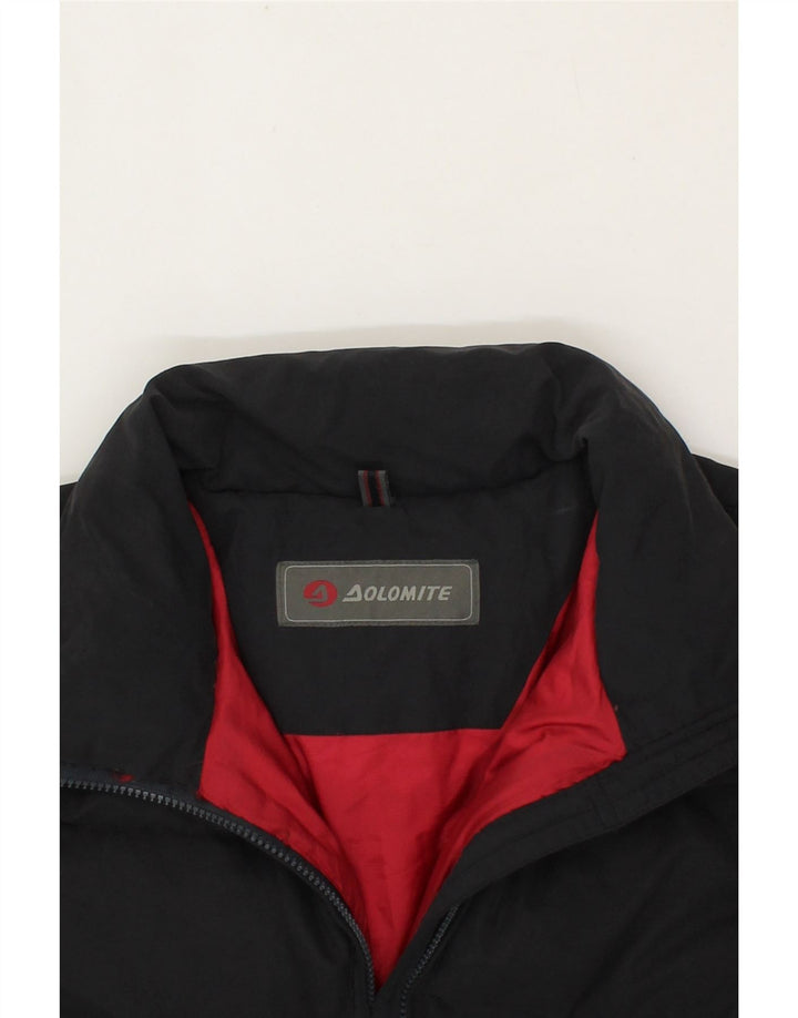 DOLOMITE Mens Padded Jacket UK 40 Large Black Nylon Vintage Dolomite and Second-Hand Dolomite from Messina Hembry 