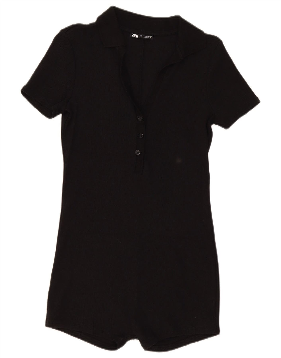 Zara Dame Playsuit UK 14 Large Black Bomuld