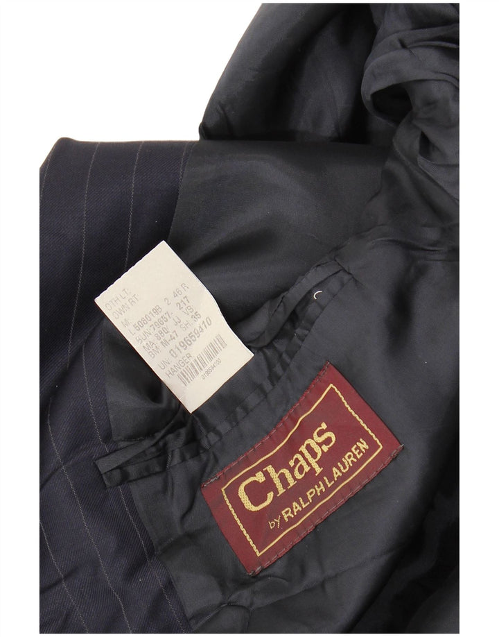 Chaps Ralph Lauren Herre Blazer Jacket UK 46 2XL Navy Blue Pinstripe