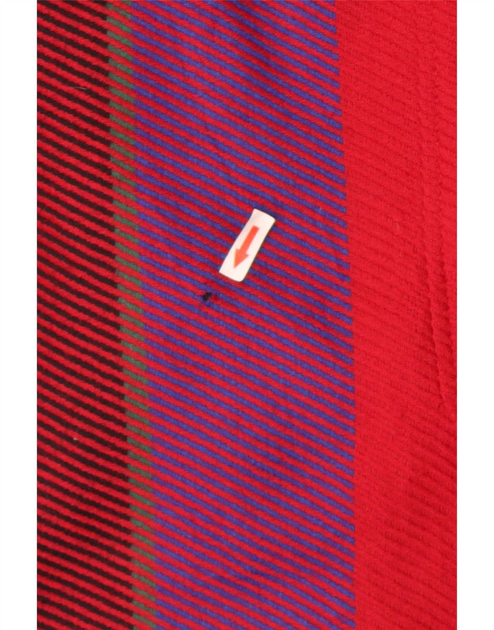 Roccobarocco Dame Oversized Overfrakke UK 10 Lille rødstribet uld