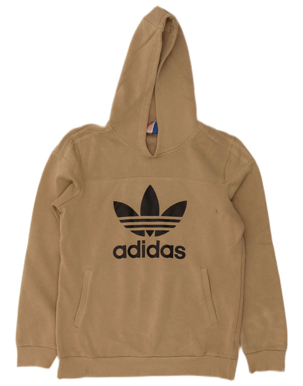 Adidas Grafisk hættetrøje til drenge 15-16 år Beige bomuld