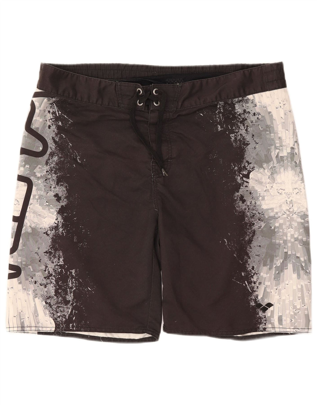 ARENA Grafiske svømmeshorts til mænd Medium Sort Colourblock Polyester