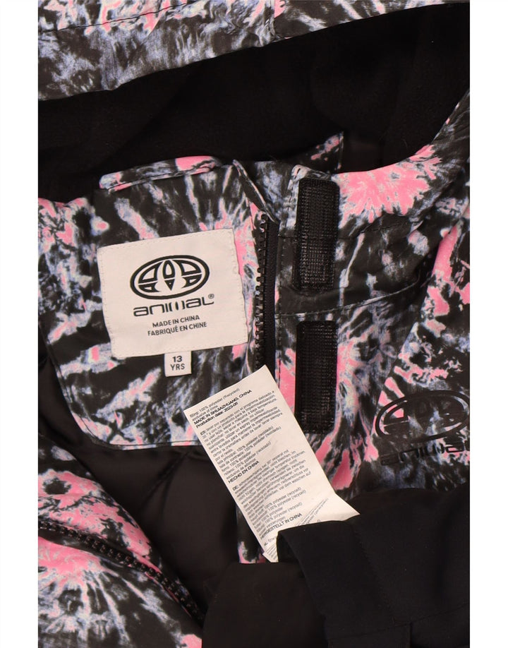 Animal Girls Grafisk Windbreaker Jacket 12-13 år Flerfarvet Tie Dye