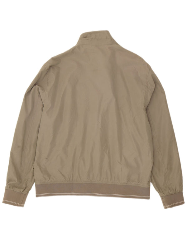 Marks & Spencer Herre Regular Fit Bomber Jacket UK 40 Large Beige Polyester