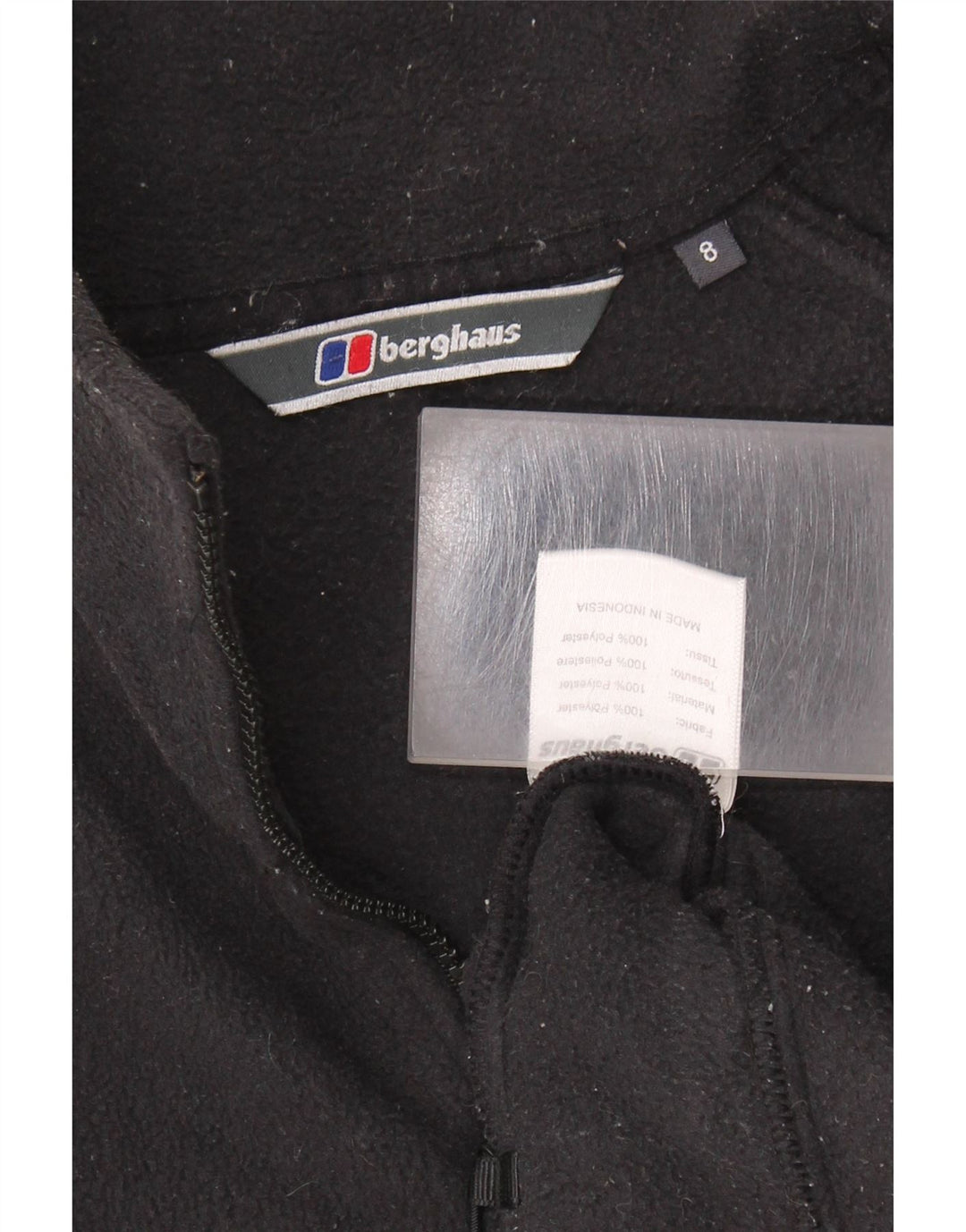 BERGHAUS Dame Oversized Fleecejakke UK 8 Small Black Polyester