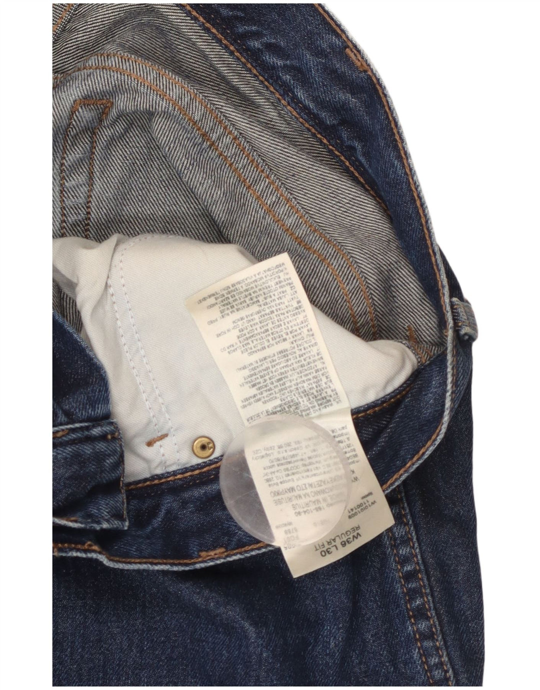 WRANGLER Herre Regular Fit Straight Jeans W36 L30 Blå Bomuld
