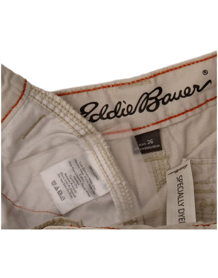 EDDIE BAUER Herre Cargo Shorts W36 Large Grå Bomuld