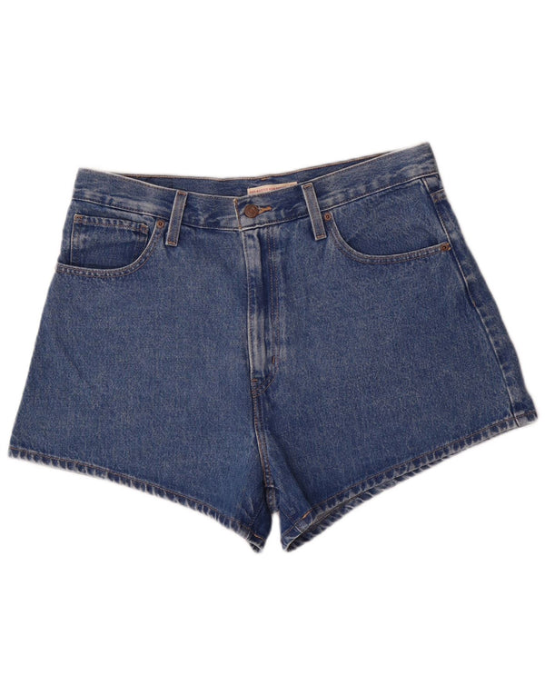 Levi's Dame Mom Højtaljede denimshorts W32 Stor Blå Bomuld