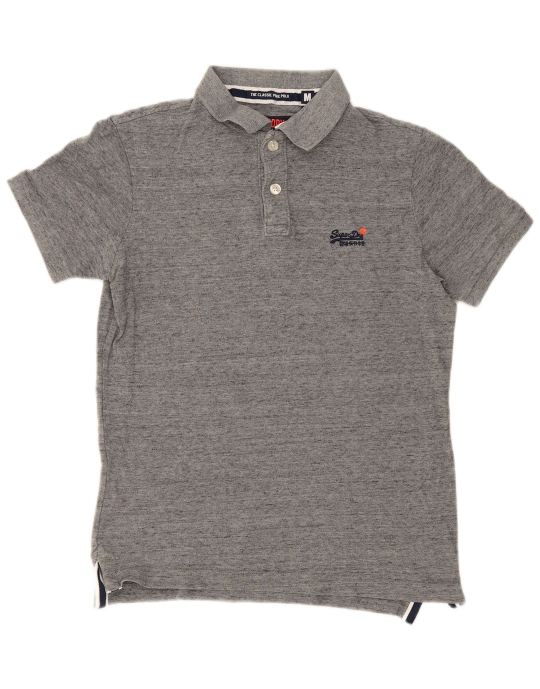 Superdry Poloshirt til mænd, mellemgrå flækket