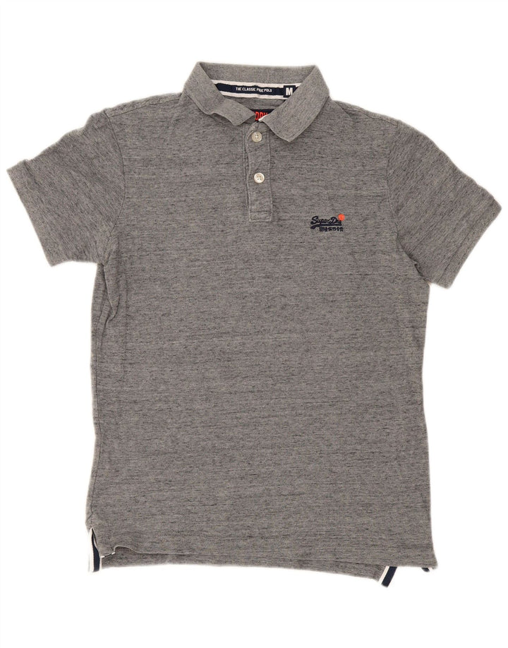 Superdry Poloshirt til mænd, mellemgrå flækket