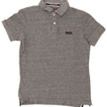 Superdry Poloshirt til mænd, mellemgrå flækket