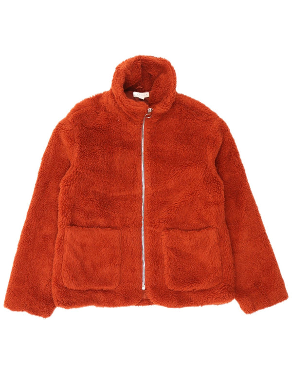 Topshop Dame Teddy Bear Oversized Windbreaker Jacket UK 10 Small Orange