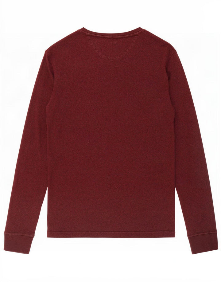 Superdry Herre Top Langærmet Medium Bourgogne Flecked Bomuld