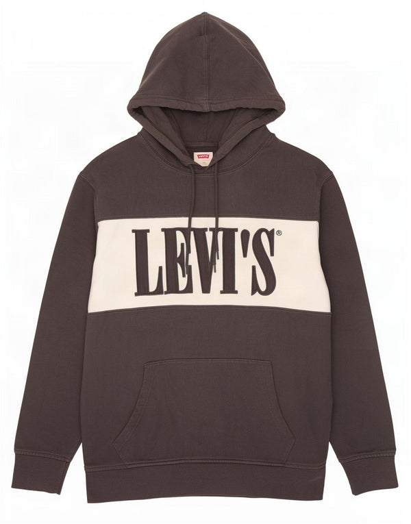 Levi's Grafisk hættetrøje til mænd mellemgrå Colourblock Bomuld