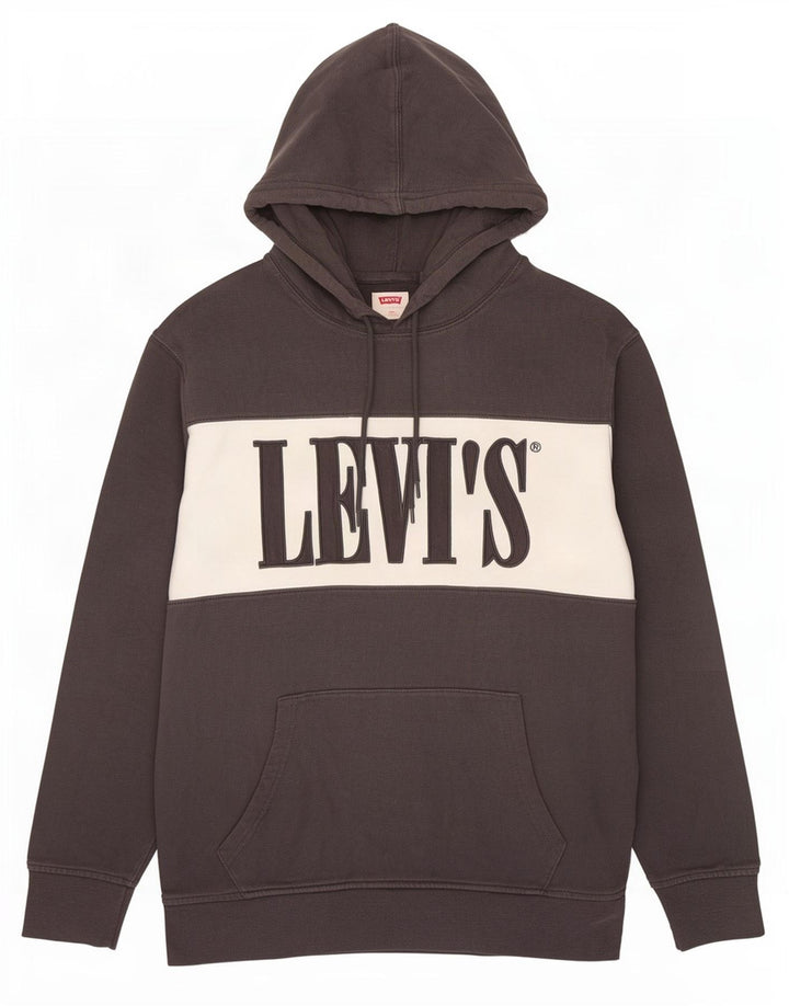 Levi's Grafisk hættetrøje til mænd mellemgrå Colourblock Bomuld