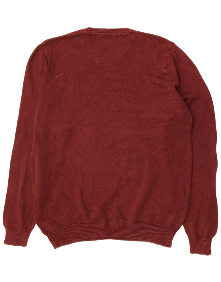 Marks & Spencer Herre Regular Fit Crew Neck sweater Medium Burgundy