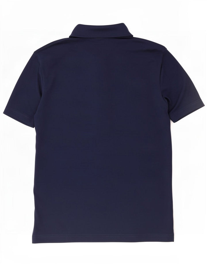 Adidas grafisk poloshirt til mænd, lille marineblå polyester