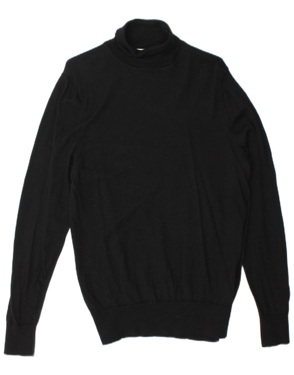 John Lewis Herre rullehals sweater medium sort uld