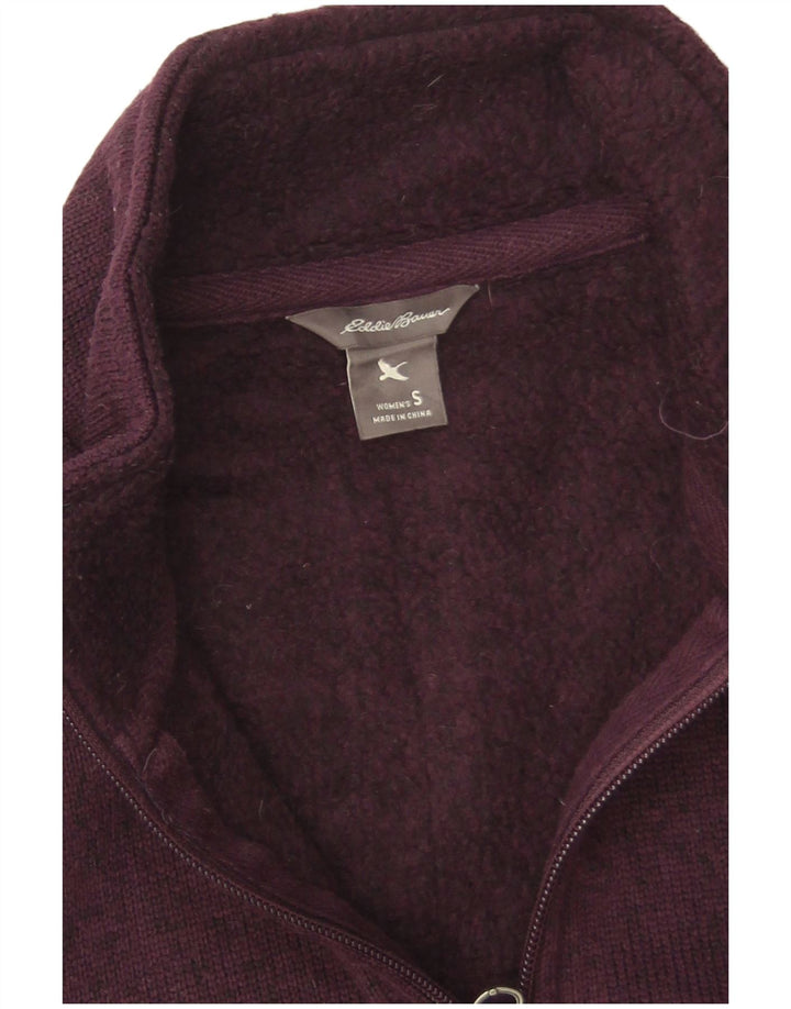 Eddie Bauer Dame træningsdragt Top Jacket UK 10 Small Purple Flecked