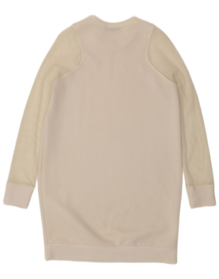 Zara Sweatshirt Jumper Dress UK 12 Medium Off White