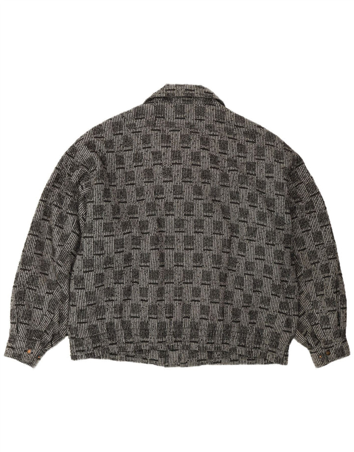 VINTAGE Bomberjakke til mænd IT 52 XL Grå ternet uld