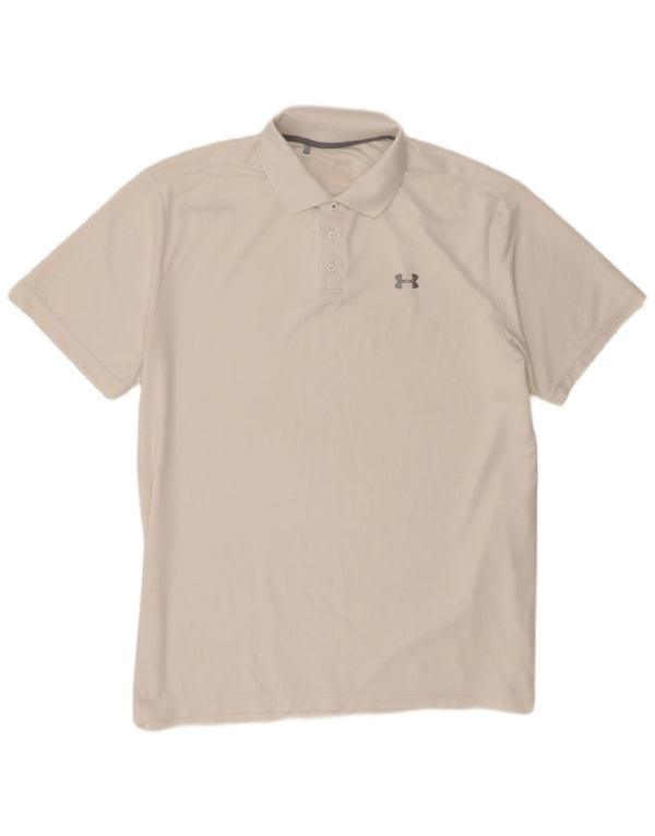 Under Armour Herre Polo Shirt Large White