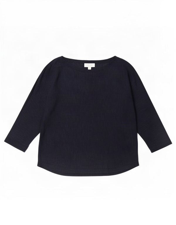 The White Company Womens Label Top 3/4 ærme UK 10 Small Navy Blue