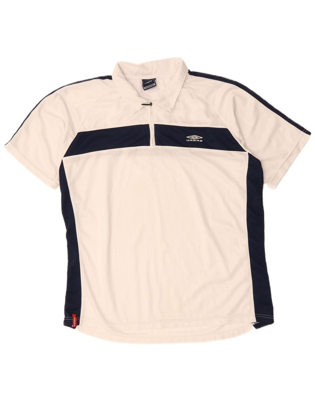 UMBRO Poloskjorte til mænd XL Hvid Colourblock Polyester