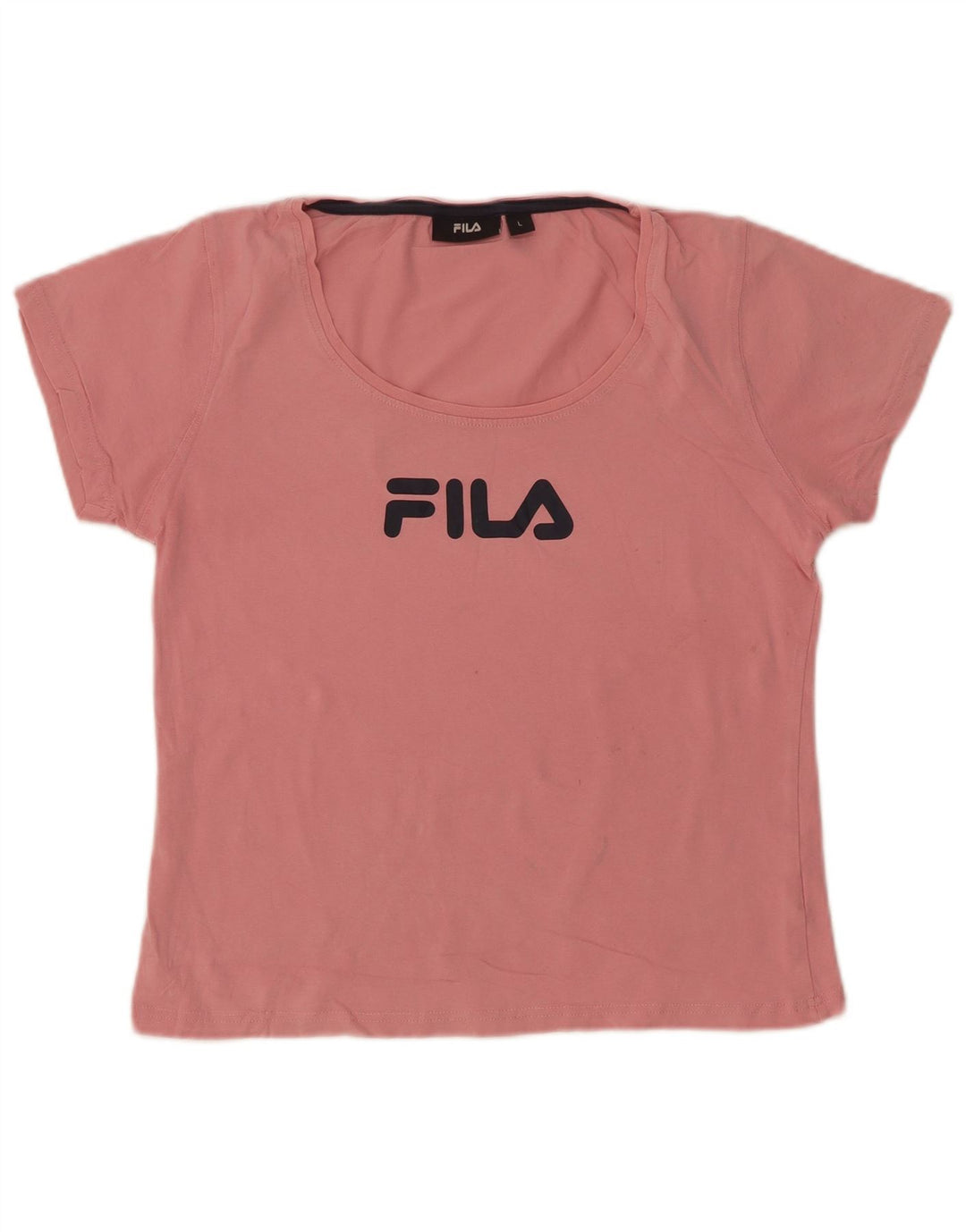 Fila Dame Grafisk T-Shirt Top UK 14 Large Pink
