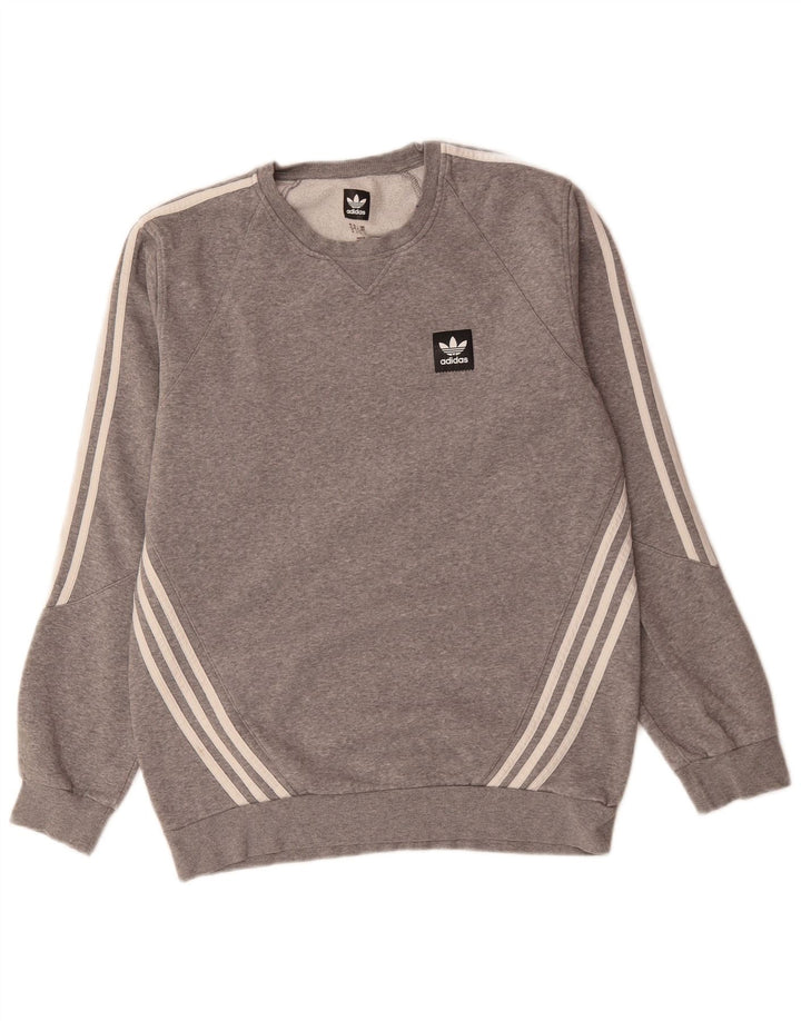 ADIDAS Sweatshirt til mænd mellem grå bomuld