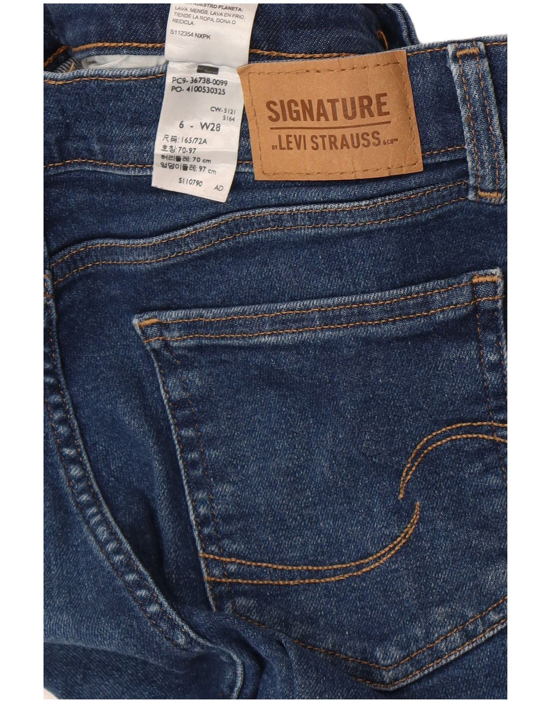 Levi's Womens Boyfriend Cropped Jeans US 6 Medium W28 L24 Blue Cotton