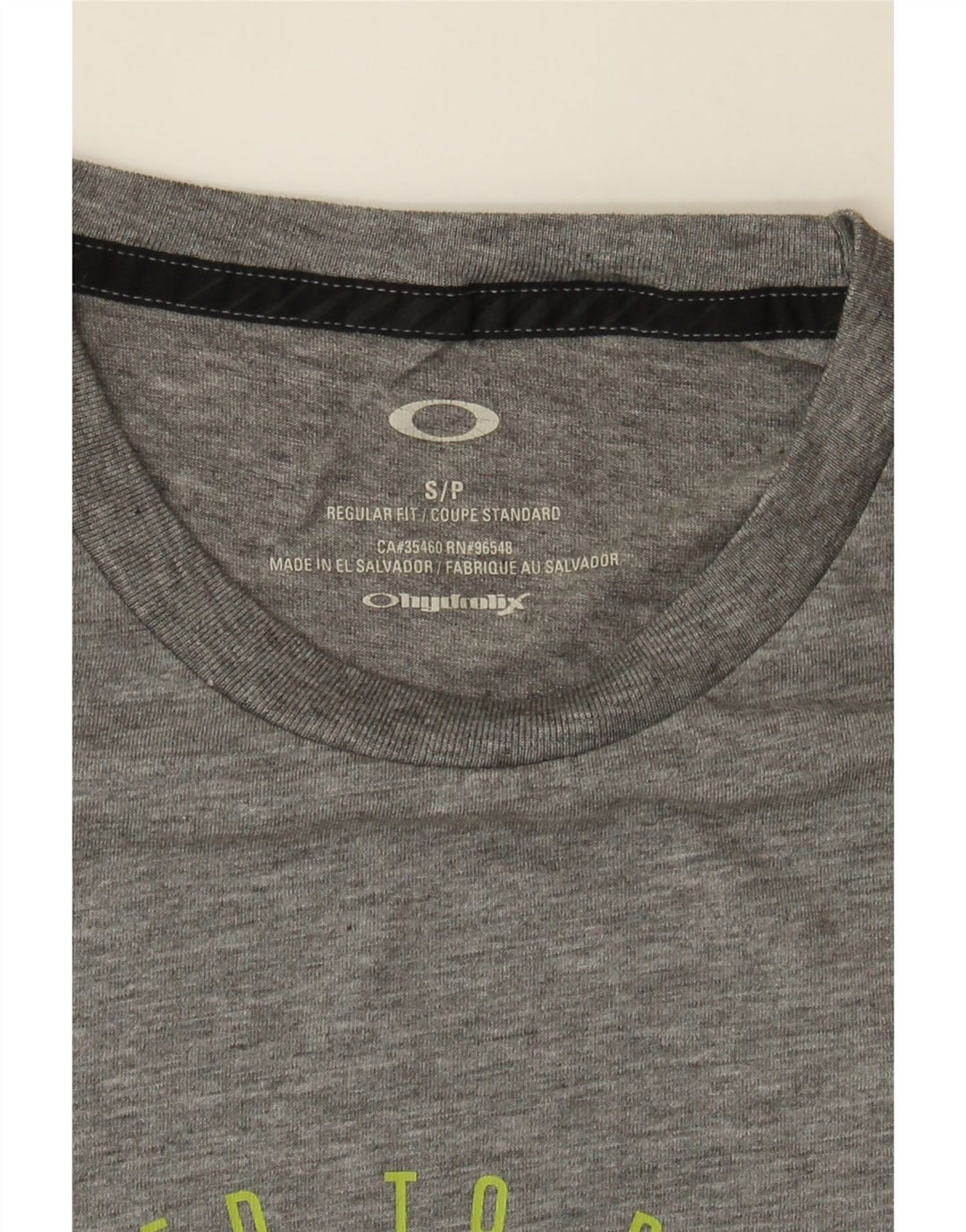 OAKLEY Mens Regular Fit Graphic T-Shirt Top Small Grey Vintage Oakley and Second-Hand Oakley from Messina Hembry 