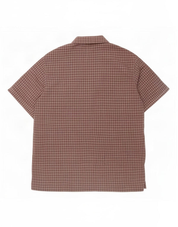 Rohan Herre kortærmet skjorte medium brun ternet polyester