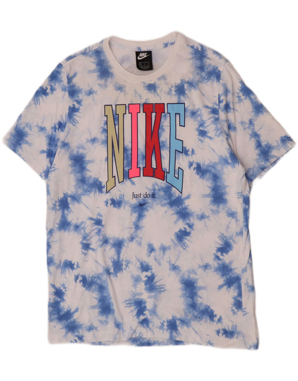 Nike grafisk t-shirt top til mænd XL Blue Tie Dye Bomuld