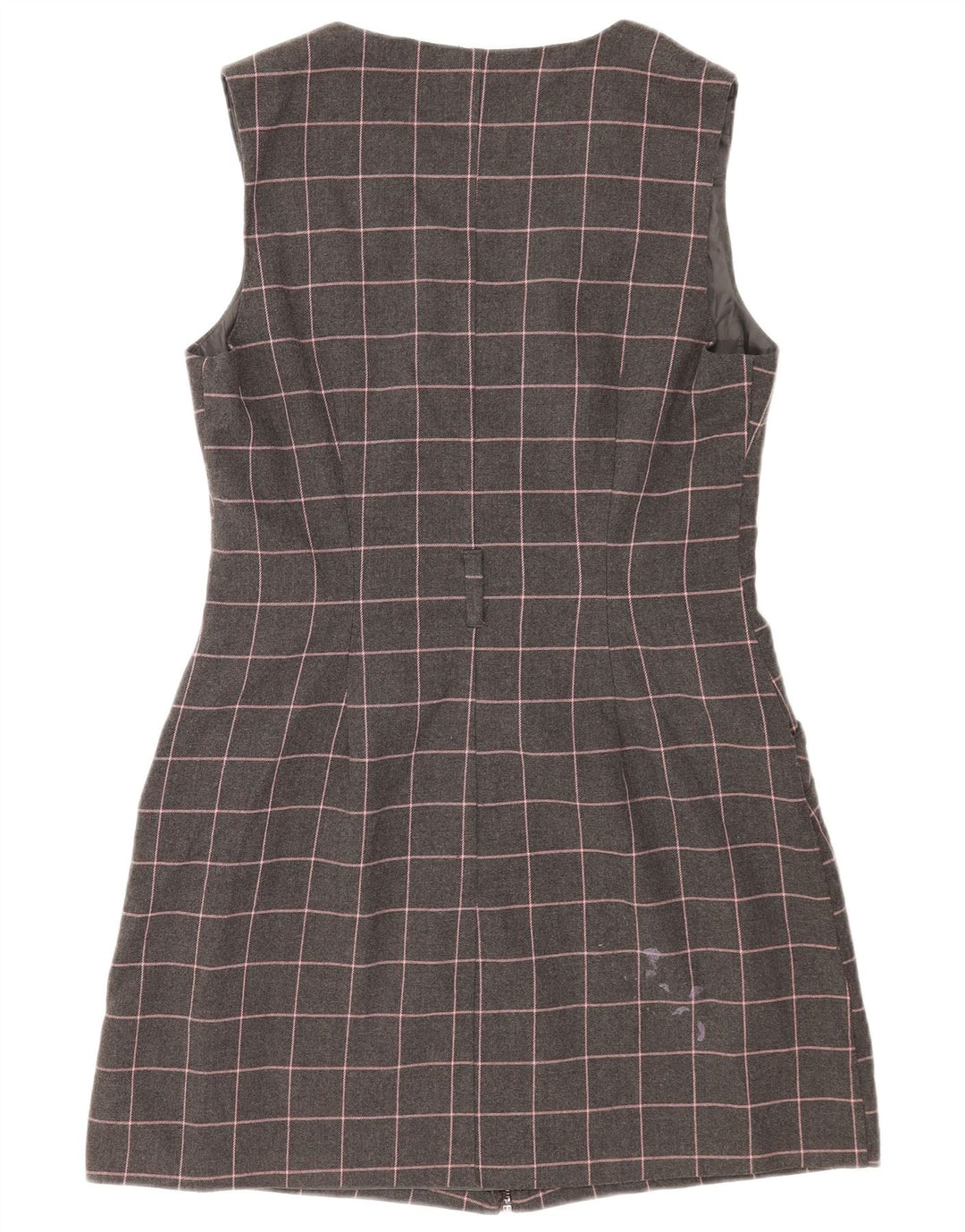 Oasis Kvinders Ærmeløs Skede Kjole UK 14 Medium Grey Ternet polyester