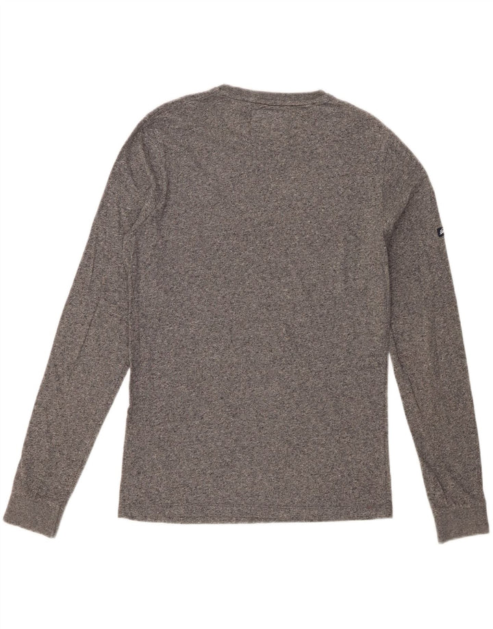 SUPERDRY Herre Top Langærmet Lille Grå Flecked Bomuld