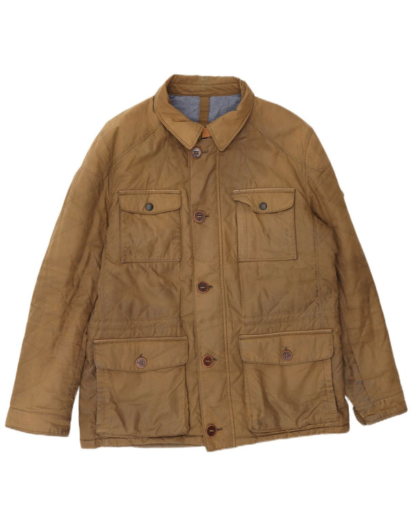 Massimo Dutti Herre Utility Jacket UK 40 Stor Brun Nylon