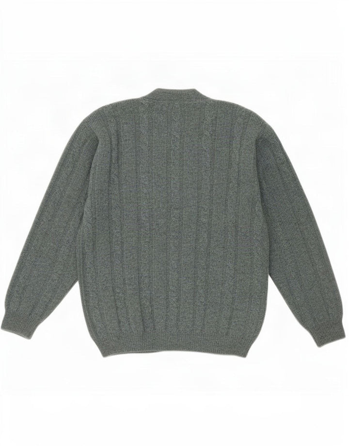 Vintage herre cardigan sweater mellemgrøn