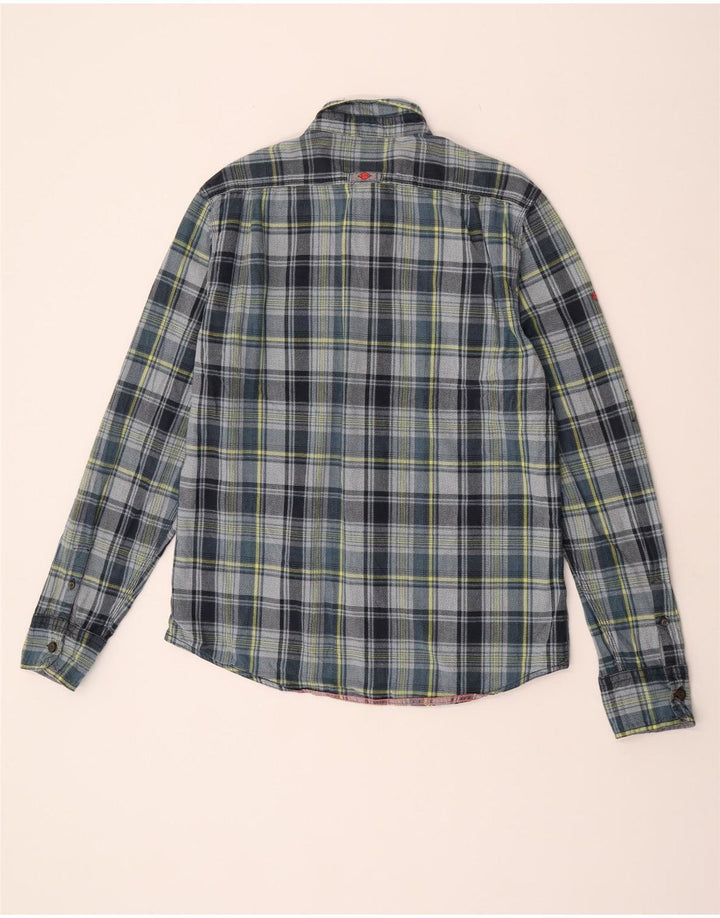Superdry Flanelskjorte til mænd 2XL grå ternet bomuld