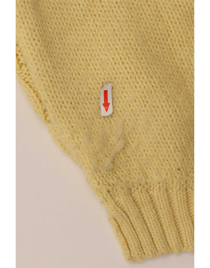 Zara Dame V-hals sweater UK 14 Medium Gul