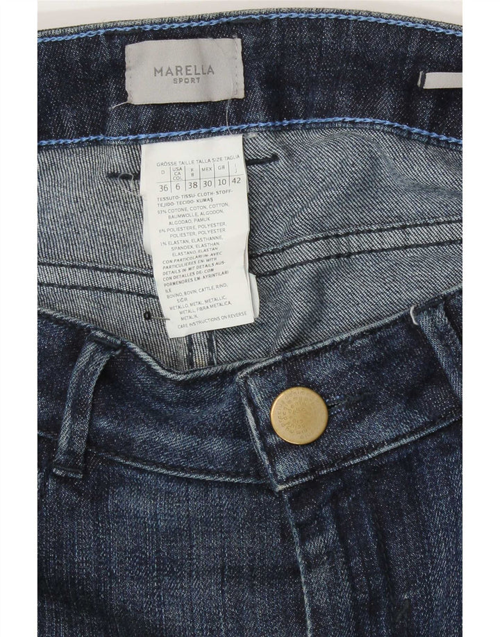 Marella Womens Regular Slim Jeans UK 10 Small W30 L31 Blue Cotton