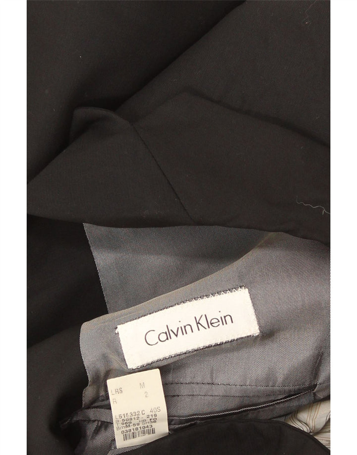 Calvin Klein Herre 3-knaps blazerjakke UK 38 Medium Sort Uld